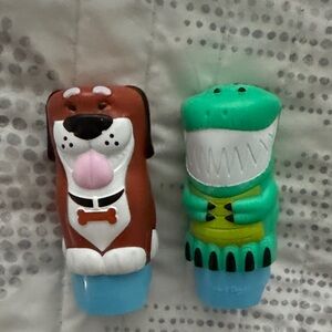 Melissa & Doug Brown Dog and Green Dinosaur Empty Stampers Toys